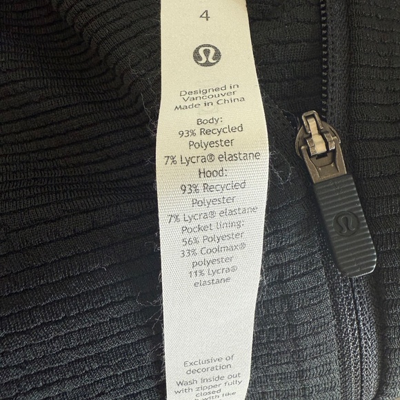 Lululemon Running jacket, Black Size 4 - Picture 3 of 3